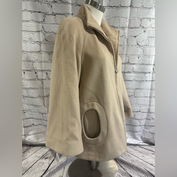 BETSEY JOHNSON women’s wool blend swing coat size small color camel - Picture 4 of 15